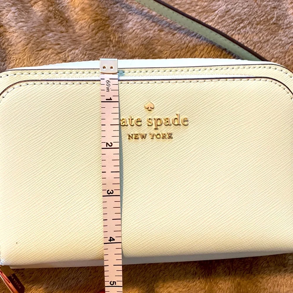 kate spade ♠️ Refined Grain Leather Mint Green crossbody - Picture 6 of 14